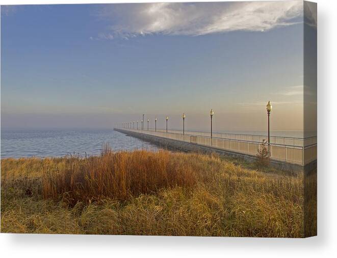 Seascape Canvas Print featuring the photograph Wharf to Infinity by Nautical Chartworks