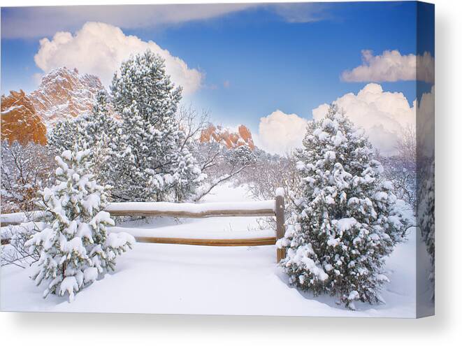 Winter Canvas Print featuring the photograph What A Beautiful Day by Tim Reaves