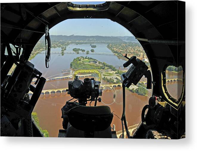 B-17 Canvas Print featuring the photograph What A View by Dan Myers