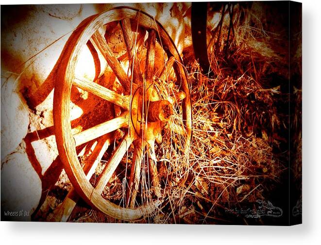 Wheelsofold Canvas Print featuring the photograph WheelsOfOld 001 by Guy Hoffman