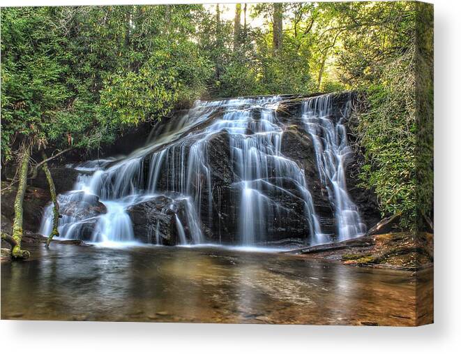 White Owl Falls Canvas Print featuring the photograph White Owl Falls by Chris Berrier