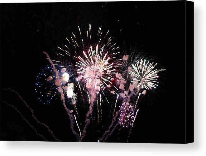 Fireworks Canvas Print featuring the photograph Wildwood Fireworks by Greg Graham