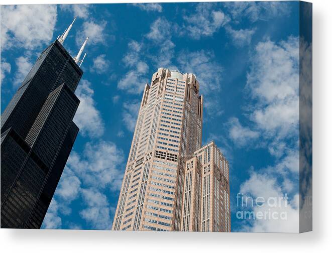 Chicago Downtown Canvas Print featuring the photograph Willis Tower by Dejan Jovanovic