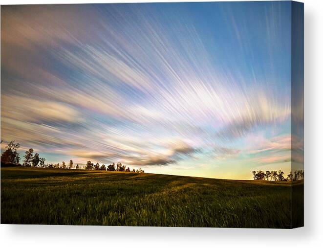 Matt Molloy Canvas Print featuring the photograph Wind Stream Streaks by Matt Molloy