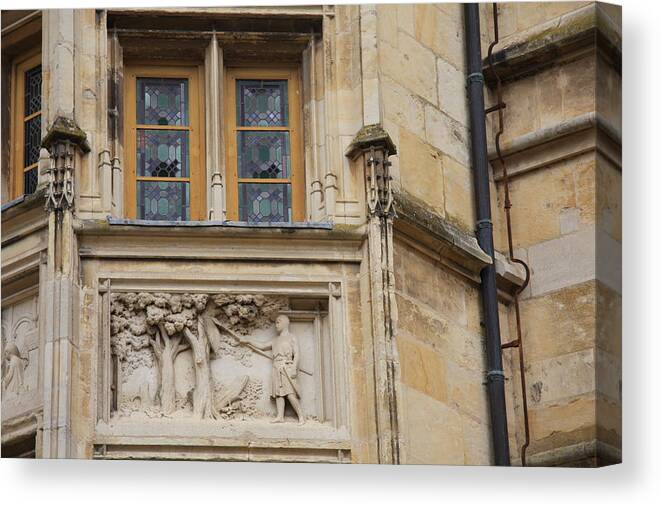 Window Canvas Print featuring the photograph Window And Relief Palace Ducal by Christiane Schulze Art And Photography