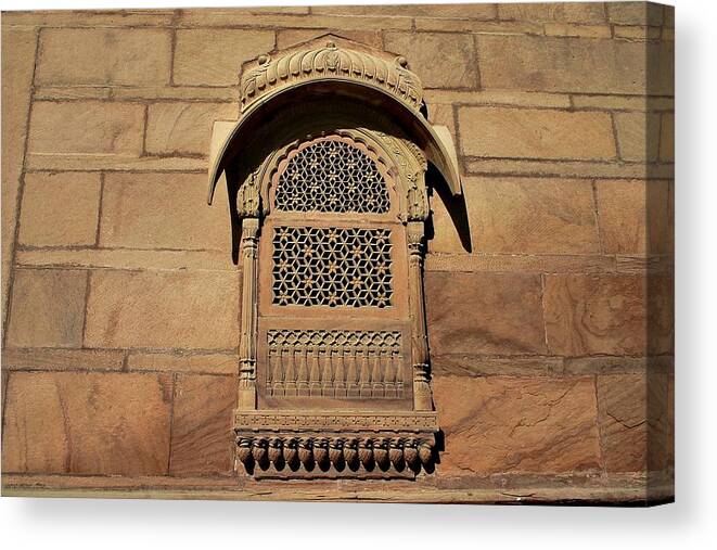 Window Canvas Print featuring the photograph Window India by Henry Kowalski