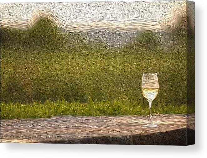 Wine Canvas Print featuring the painting Wine Glass by Rick Smith
