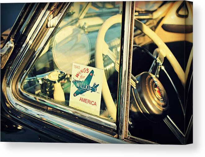 Cadillac Canvas Print featuring the photograph Wings For Willkie by Steve Natale