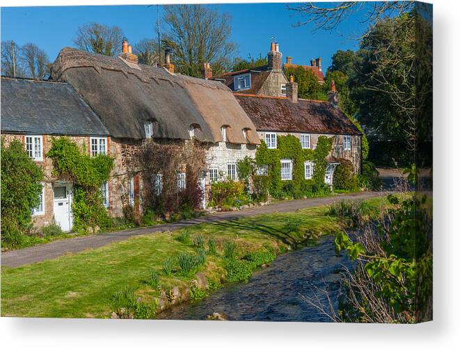 Calbourne Canvas Print featuring the photograph Winkle Street Calbourne Isle of wight by David Ross