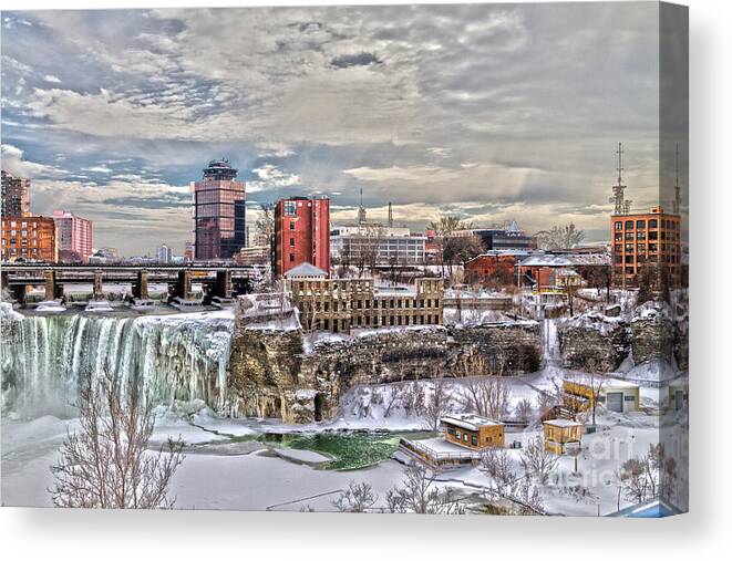 Rochester Canvas Print featuring the photograph Winter in Rochester by William Norton