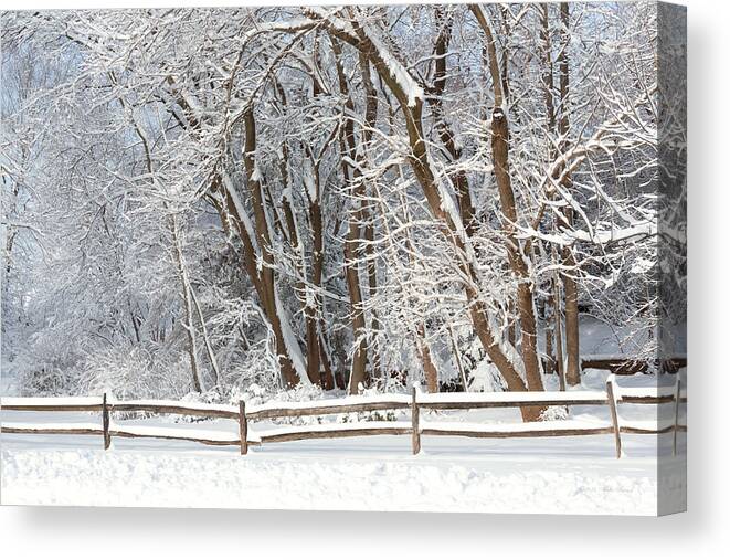 Snow Canvas Print featuring the photograph Winter - Westfield NJ - Snow Day by Mike Savad