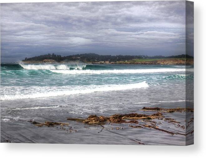 Beach Canvas Print featuring the photograph Wintertide by Kandy Hurley