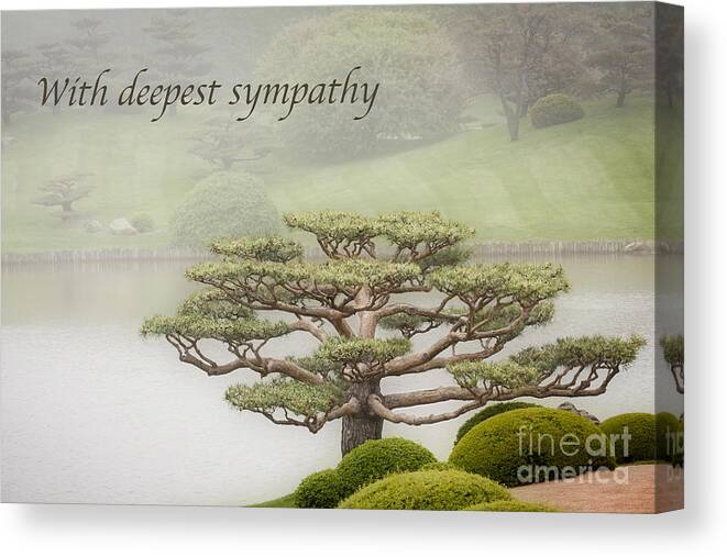 Japanese Garden Canvas Print featuring the photograph With Deepest Sympathy by Patty Colabuono
