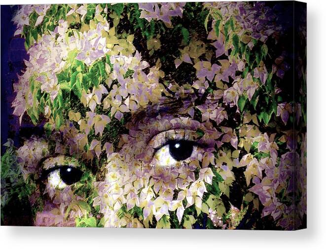Eyes Canvas Print featuring the photograph With Dogwood by Jodie Marie Anne Richardson Traugott     aka jm-ART