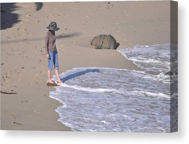 People Canvas Print featuring the photograph Women in Hat by Pamela Schreckengost