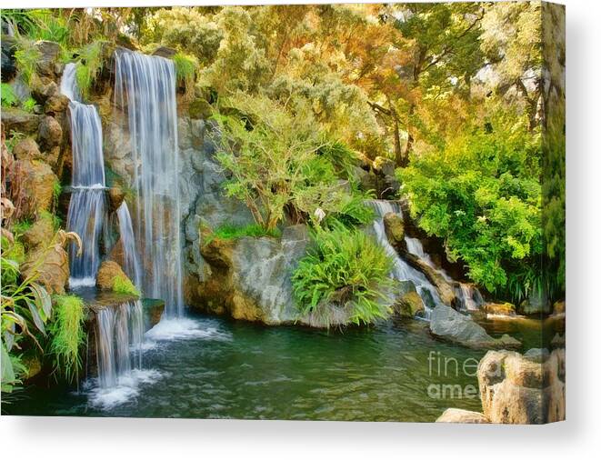 Waterfall Canvas Print featuring the photograph Wonderful Waterfalls by Peggy Hughes