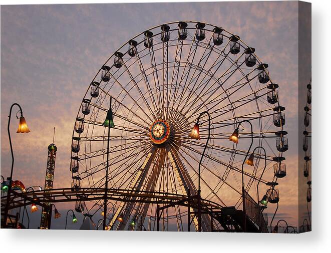 Ocean City Canvas Print featuring the photograph Wonderland Sunset by Dan Myers