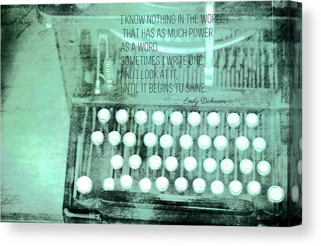 Digital Art Canvas Print featuring the photograph Words That Shine by Bonnie Bruno