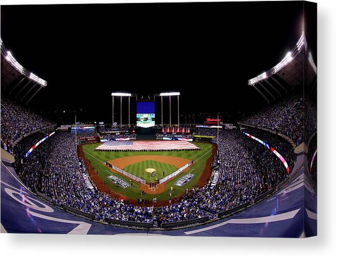 People Canvas Print featuring the photograph World Series - San Francisco Giants V by Alex Trautwig