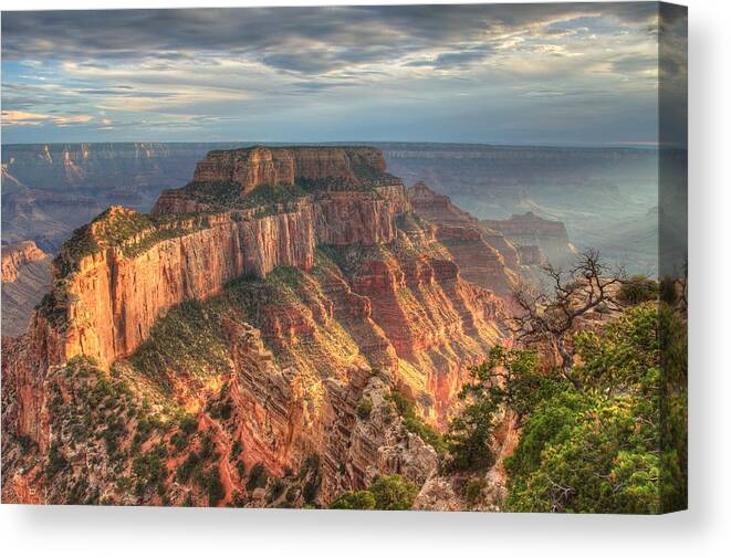 Wotan's Thronegrand Canyonlandscaperock Formation Canvas Print featuring the photograph Wotan's Throne by Jeff Cook