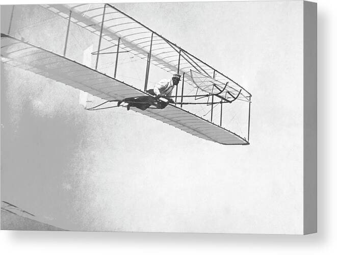 Aeroplane Canvas Print featuring the photograph Wright Brothers' Glider by Us Air Force/science Photo Library