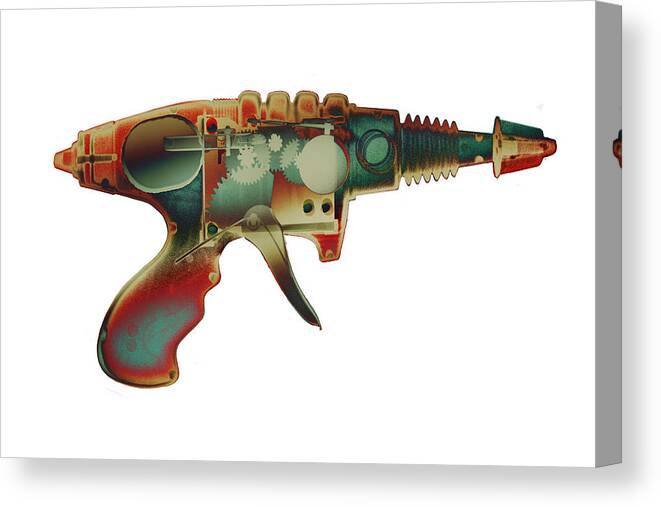 X-ray Art Canvas Print featuring the photograph X-ray Ray Gun No.1 - 2 by Roy Livingston