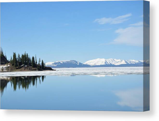 Lake Canvas Print featuring the photograph Yellowstone Lake in the Spring by Frank Madia