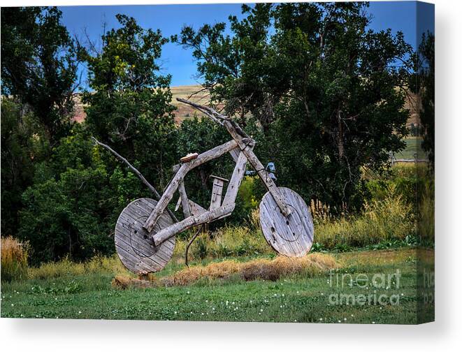 You Might Be In Sturgis Country If Canvas Print featuring the photograph You Might Be In Sturgis Country If by Debra Martz
