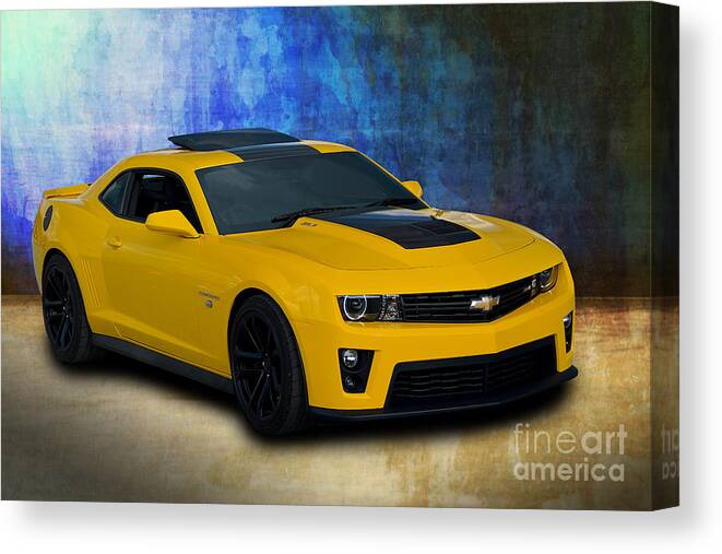 Yellow Canvas Print featuring the photograph ZL1 Camaro by Stuart Row