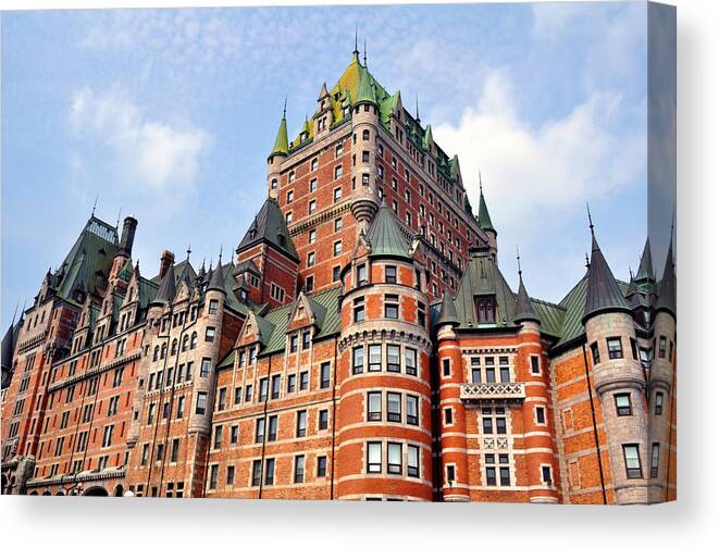 Castle Canvas Print featuring the photograph Chateau Frontenac. #1 by Fernando Barozza