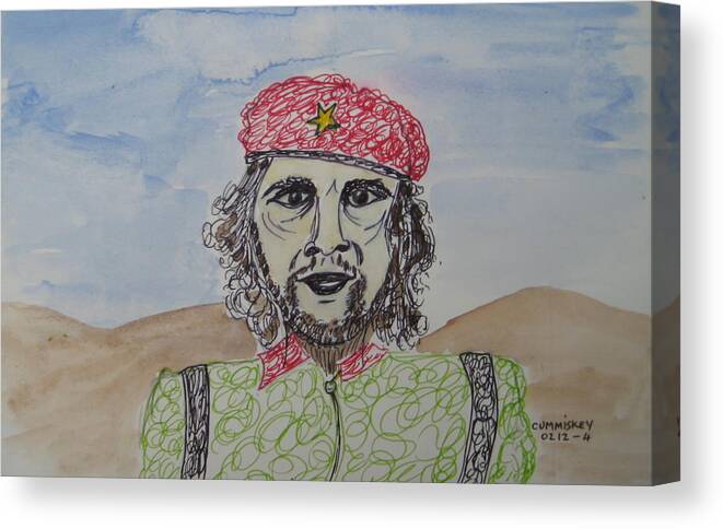  Canvas Print featuring the painting Che #1 by Roger Cummiskey
