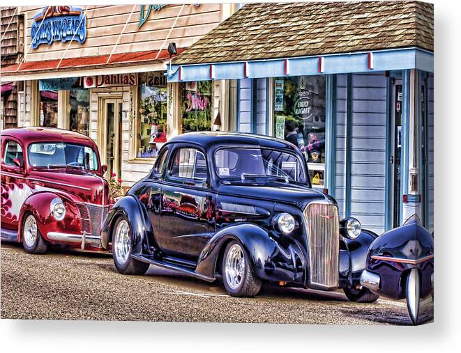 Florence Oregon Canvas Print featuring the photograph Classic Car Show #1 by Carol Leigh