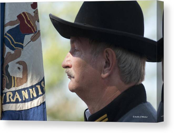 Virginia Canvas Print featuring the photograph C S A Co. H 4th Virginia Cavalry Black Horse Troop 150th Anniversary of the Civil War Warrenton Va. by Jonathan Whichard