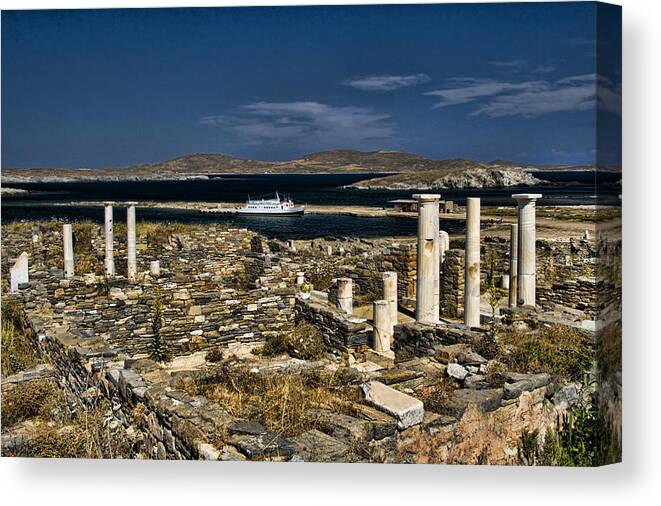 Greek Canvas Print featuring the photograph Delos Island #1 by David Smith