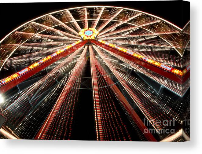 Amusement Park Canvas Print featuring the photograph Ferris wheel #1 by Mats Silvan