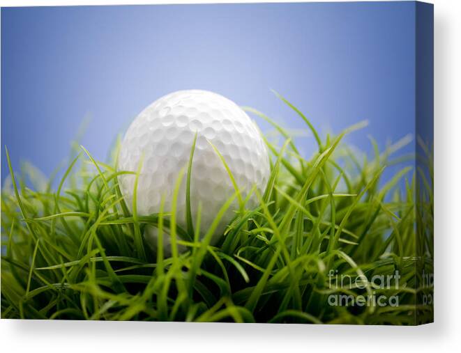 Activity Canvas Print featuring the photograph Golfball #1 by Kati Finell