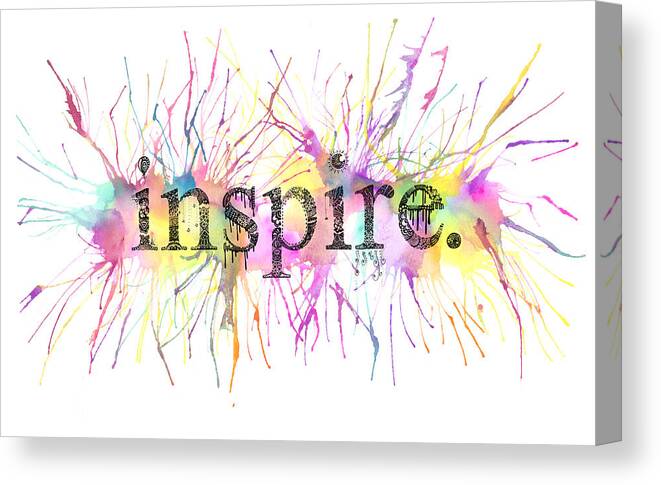 Imagine Canvas Print featuring the mixed media Inspire. #1 by Kalie Hoodhood