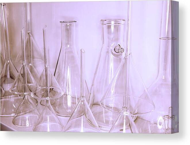 Glassware Canvas Print featuring the photograph Laboratory Glassware #1 by Colin Cuthbert