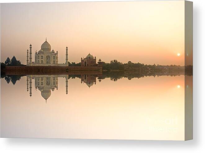 Agra Canvas Print featuring the photograph Taj Mahal #1 by Luciano Mortula