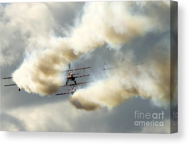 Airshow Canvas Print featuring the photograph The Ballet Under The Skies #1 by Ang El