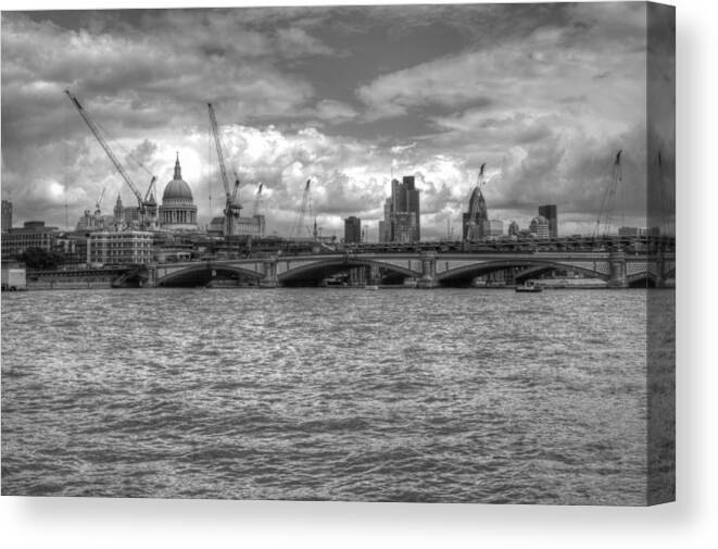 City Of London Canvas Print featuring the photograph City of London skyline #2 by Chris Day