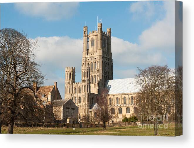 Anglia Canvas Print featuring the photograph Ely Cathedral #2 by Andrew Michael