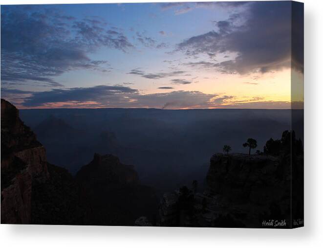 Grand Canyon Canvas Print featuring the photograph 24 Minutes To Sunrise by Heidi Smith