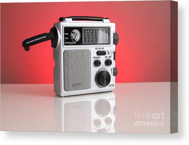 Analog Canvas Print featuring the photograph Wind-up Radio #3 by Photo Researchers, Inc.