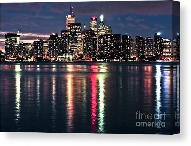 Toronto Canvas Print featuring the photograph Toronto skyline 18 by Elena Elisseeva