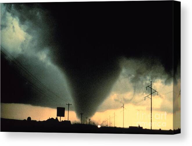 Science Canvas Print featuring the photograph Tornado #7 by Science Source