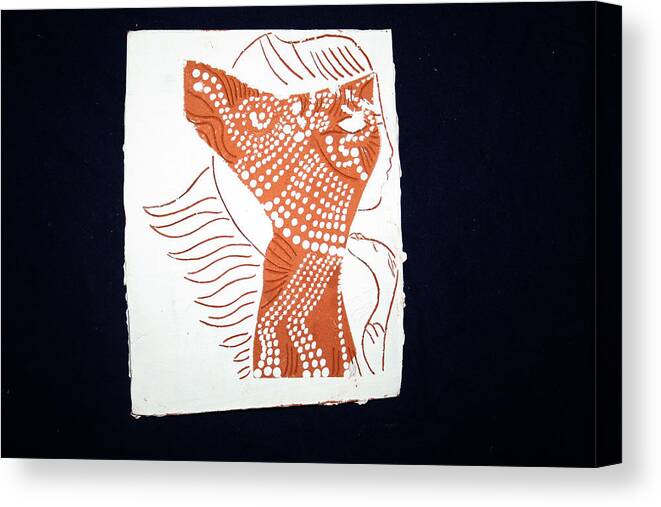Jesus Canvas Print featuring the ceramic art Guardian Angel #9 by Gloria Ssali
