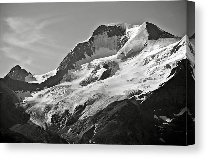 Glacier Canvas Print featuring the photograph A glacier in Jasper National Park by RicardMN Photography