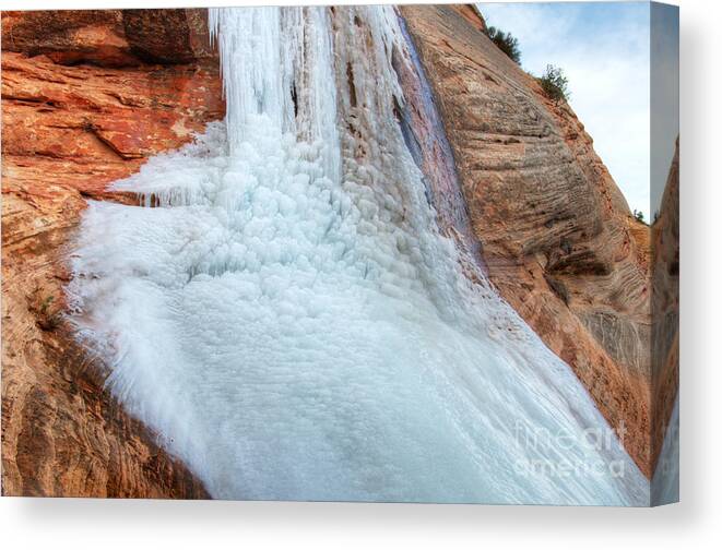 Beauty Canvas Print featuring the photograph A Touch Of Winter 2 by Bob Christopher