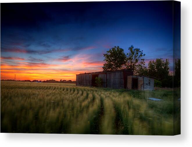 Sunset Canvas Print featuring the photograph Abandoned View by Thomas Zimmerman
